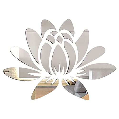 Lotus Flower Mirror Wall Sticker