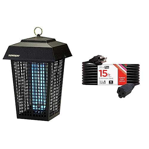 Flowtron BK-40D Electronic Insect Killer & UltraPro 15 Ft Extension Cord