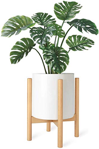 Mkono Plant Stand Mid Century Wood Flower Pot Holder