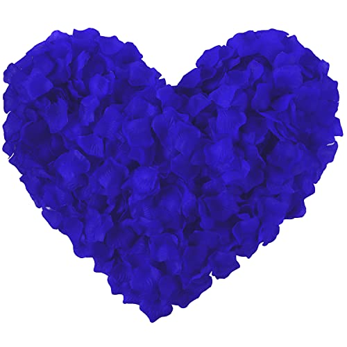 Pack of 1000 Artificial Rose Petals - Royal Blue
