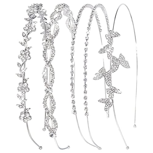 Wecoe Silver Rhinestone Headband