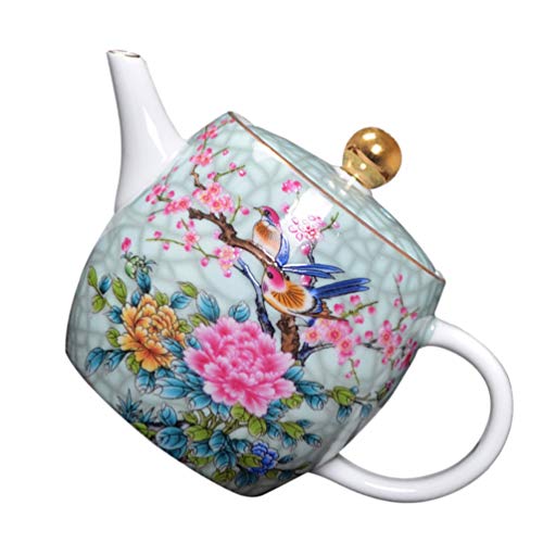 Vintage Ceramic Teapot with Floral Design