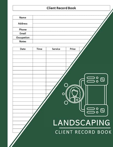 Client Record Book: Personal Data Organizer for Landscapers