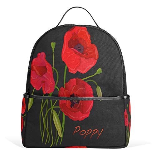 Vintage Poppy Flower Backpack