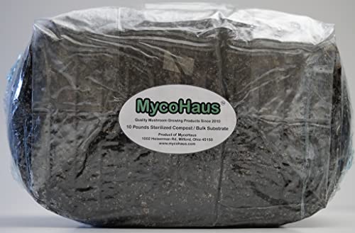 MycoHaus 10lbs Sterilized Compost Mushroom Substrate