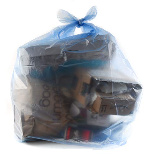 Heavy Duty Large Blue Recycling Trash Bags [50 PACK]