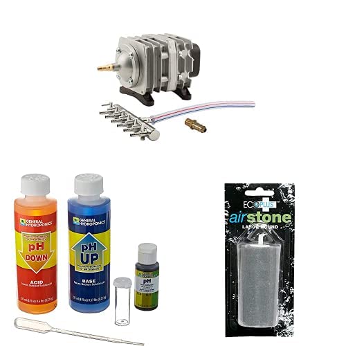Bundle of EcoPlus Commercial Grade Air Pump and General Hydroponics pH Control Kit