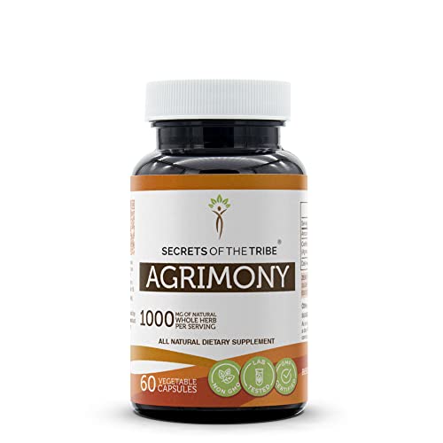 Secrets of the Tribe Agrimony 60 Capsules - High Potency Extract of Natural Herb