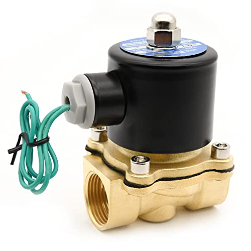 3/4" Brass Electric Solenoid Valve for Water Air Gas Fuel Oil 2W-200-20