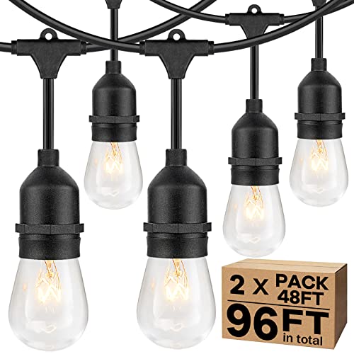 Outdoor String Lights with Dimmable Bulbs