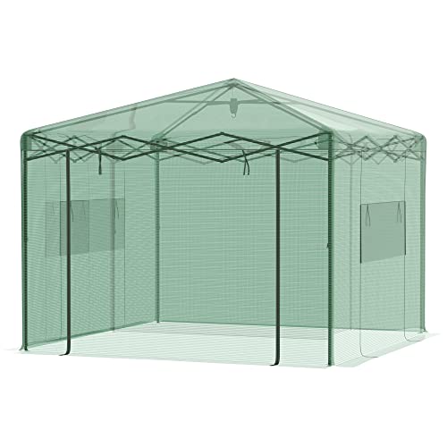 Outsunny 10' x 10' Portable Walk-in Greenhouse
