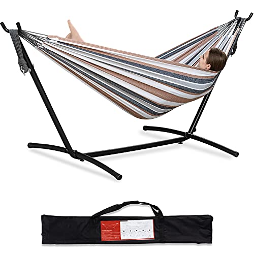 PNAEUT Double Hammock with Steel Stand