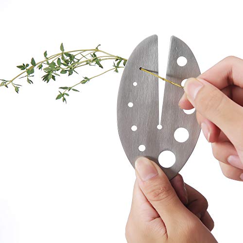 Stainless Steel Herb Stripper Tool for Kale, Chard, Collard Greens, Rosemary and Thyme
