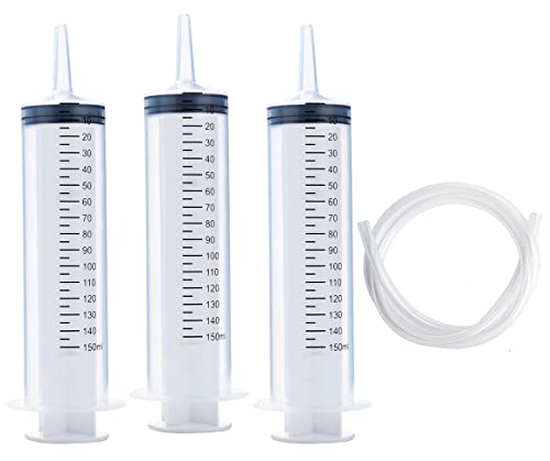 3 Pack Large Plastic Syringe with Tubes