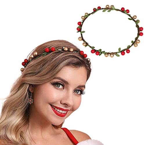 Simsly Christmas Flower Crown Berries Headband