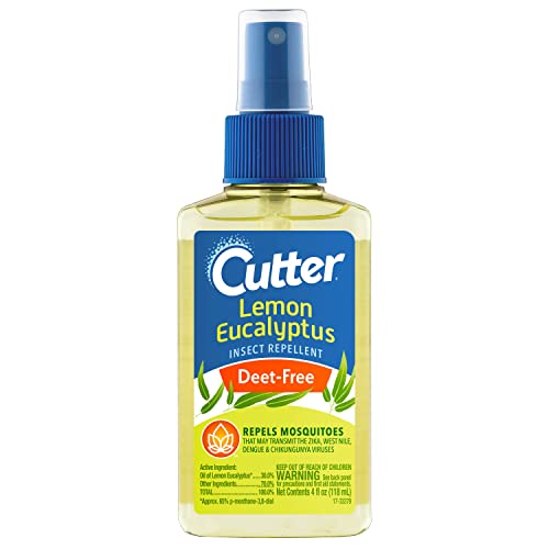 Cutter Lemon Eucalyptus Mosquito Repellent, No DEET, 4 fl Ounce