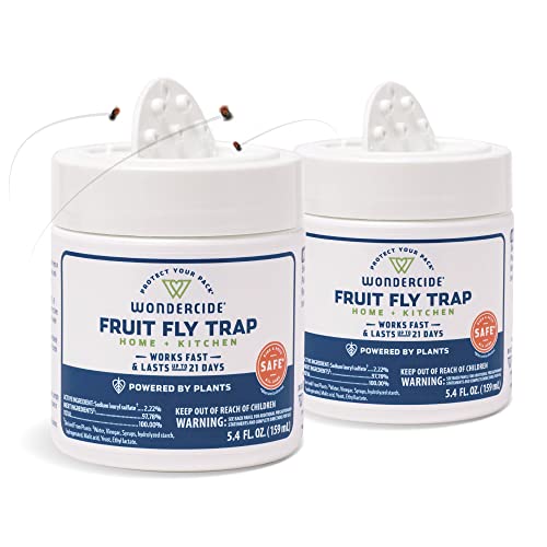 Wondercide Fruit Fly Trap - Pet and People Safe - Made in USA & Plant Based - 5.4 oz - 2 Pack