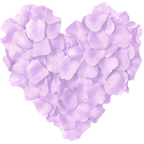 Light Purple Artificial Silk Rose Petals Flower Decoration
