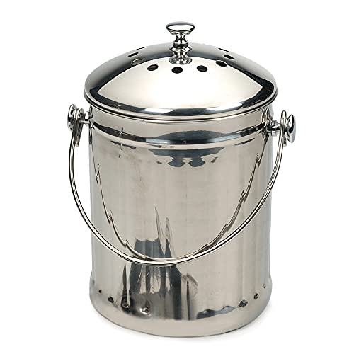 RSVP International Stainless Steel Compost Pail