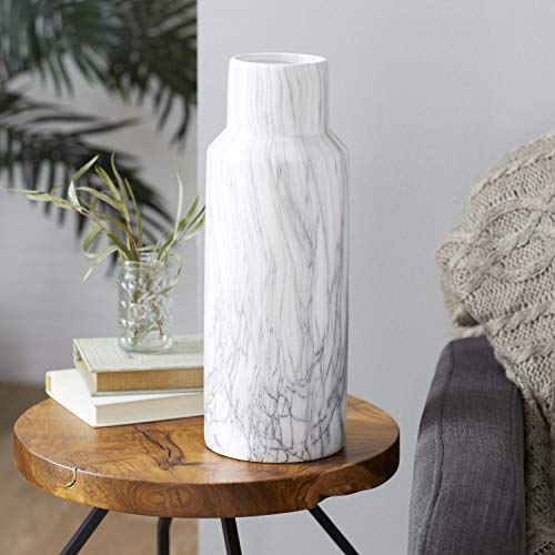 Contemporary Ceramic Cylinder Vase, White