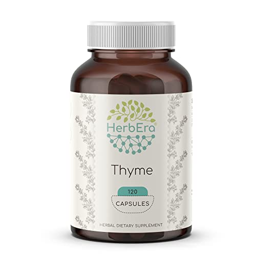 HerbEra Thyme 120 Capsules - The Perfect Herbal Supplement for Gardeners