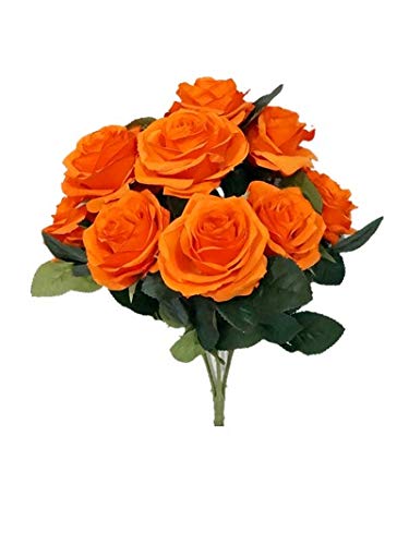 Silk Artificial Flower Valentine’s Day (Deep Orange)