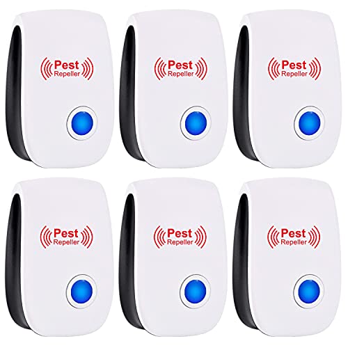 Ultrasonic Pest Repeller 6 Pack - Indoor Electronic Pest Control