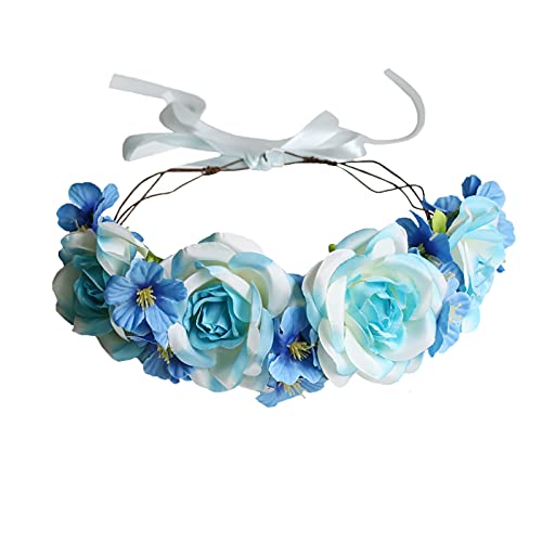 Vivivalue Rose Flower Crown Hair Wreath