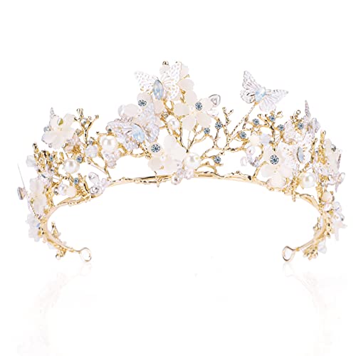 Butterfly Fairy Crown Flower Tiara Headband Queen Crown