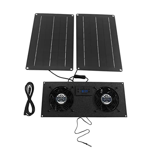 Solar Powered Fan Cooling Kit with Thermostat