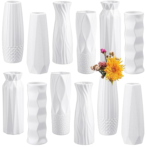 Hoolerry Plastic Flower Vases Bulk for Centerpieces