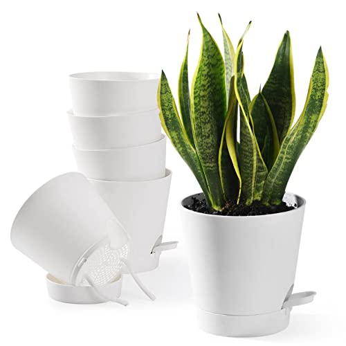 Qaobo Self Watering Plant Pots - Indoor Outdoor Flowers Pot