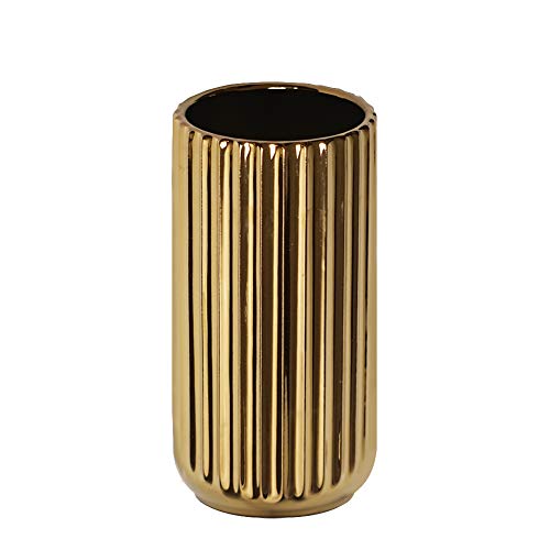 Gold Ceramic Flower Vase - Ideal Home Decor and Gift