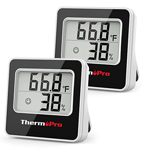 ThermoPro TP157 2 Pack Hygrometer Indoor Thermometer