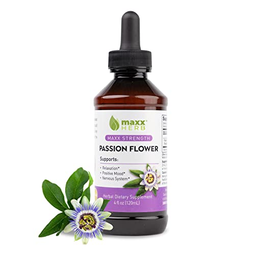 Maxx Herb Passion Flower Extract - Maximum Strength Liquid for Relaxation and Stress Relief