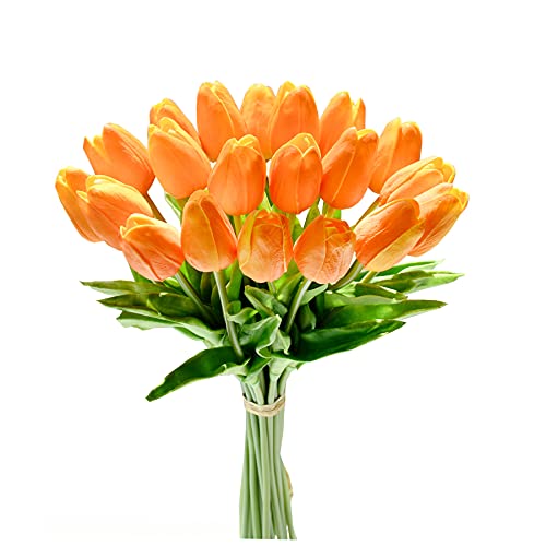 Mandy's Orange Artificial Tulip Silk Flowers