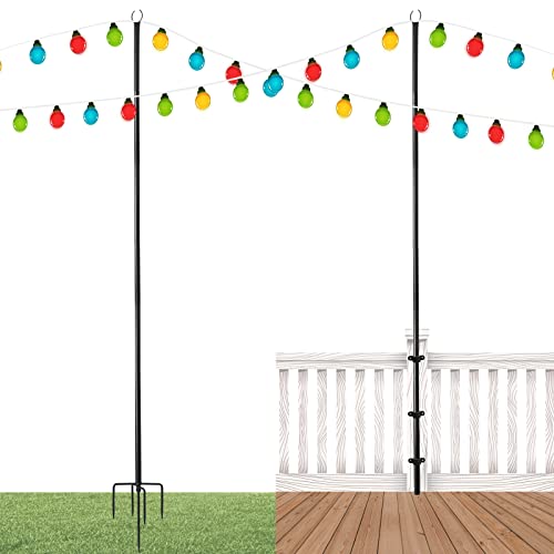 Adjustable Outdoor Metal String Light Poles