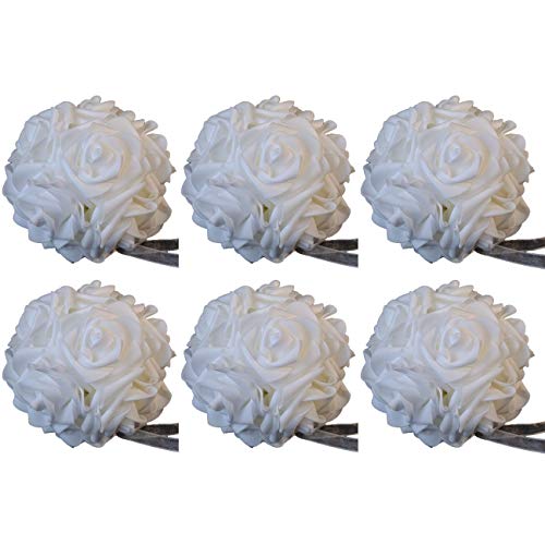 Romantic Rose Pomander White for Wedding Centerpieces