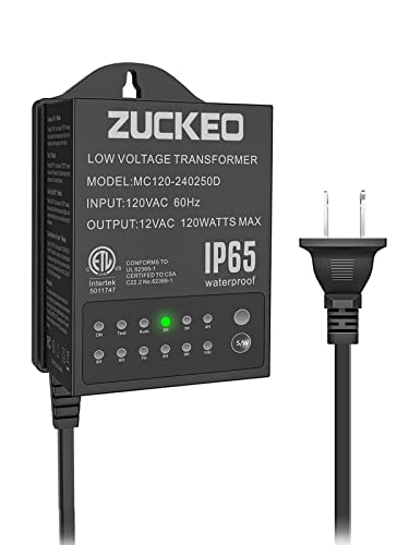 ZUCKEO 120W Transformer with Timer & Lights Sensor