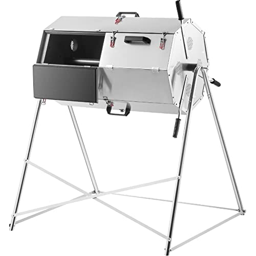VEVOR 125L Stainless Steel Dual-Chamber Garden Composter