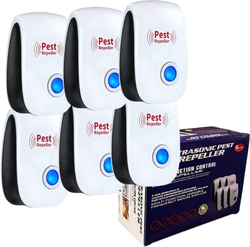 Ultrasonic Pest Repellent Indoor - 6 Packs
