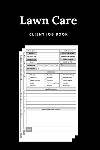 Lawn Care Client Job Book
