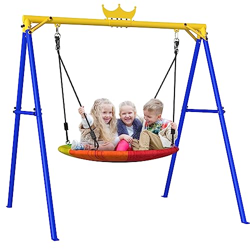 Yohood Swing Set for Kids Outdoor - Heavy-Duty and Fun