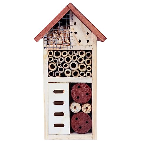 Wooden Insect House with Brush