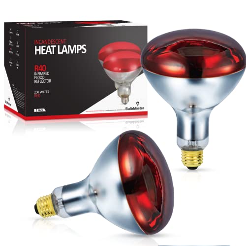 BULBMASTER 250 Watts R40 Red Heat Lamps Outdoor Bulbs