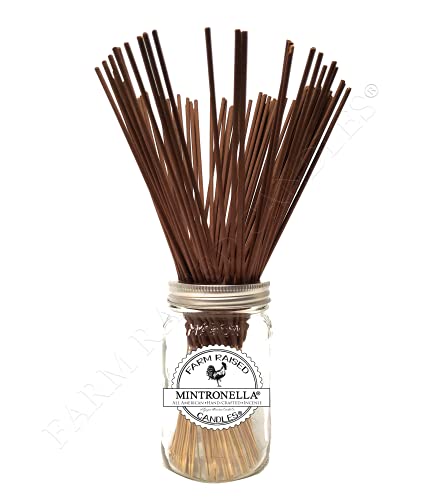 Farm Raised Candles - 100 Pack - Natural Mosquito Repellent Outdoor Patio Sticks