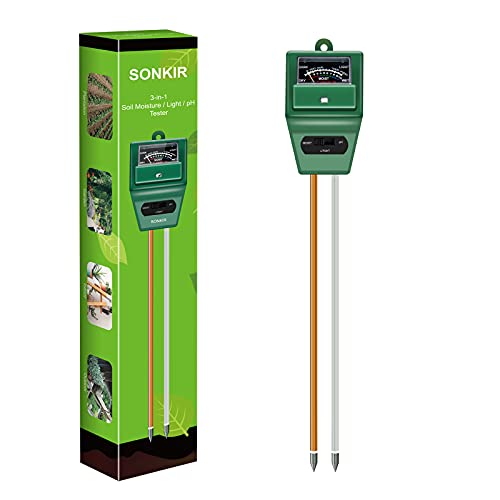 SONKIR 3-in-1 Soil pH Meter for Plant Care