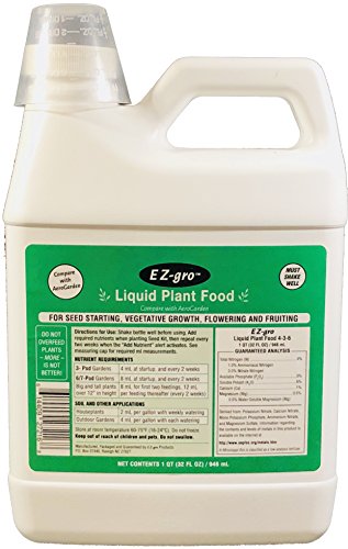 EZ-gro Liquid Plant Food for Hydroponics Growing System