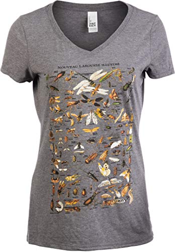 Vintage Insect Art Women's V-Neck Shirt