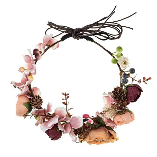 Adjustable Flower Crown Floral Headpiece